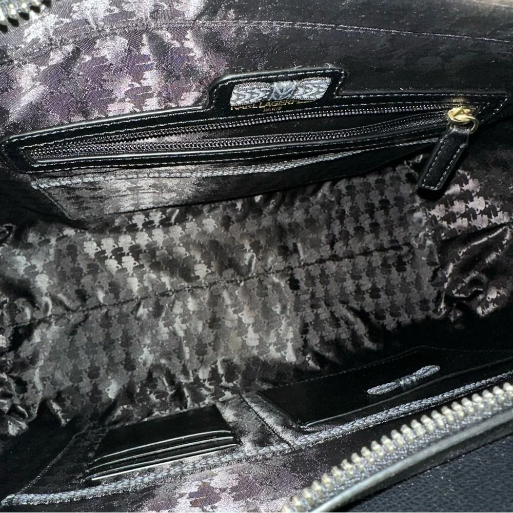 NEW Karl Lagerfeld Paris Adele Tote Carryall Bag in Black